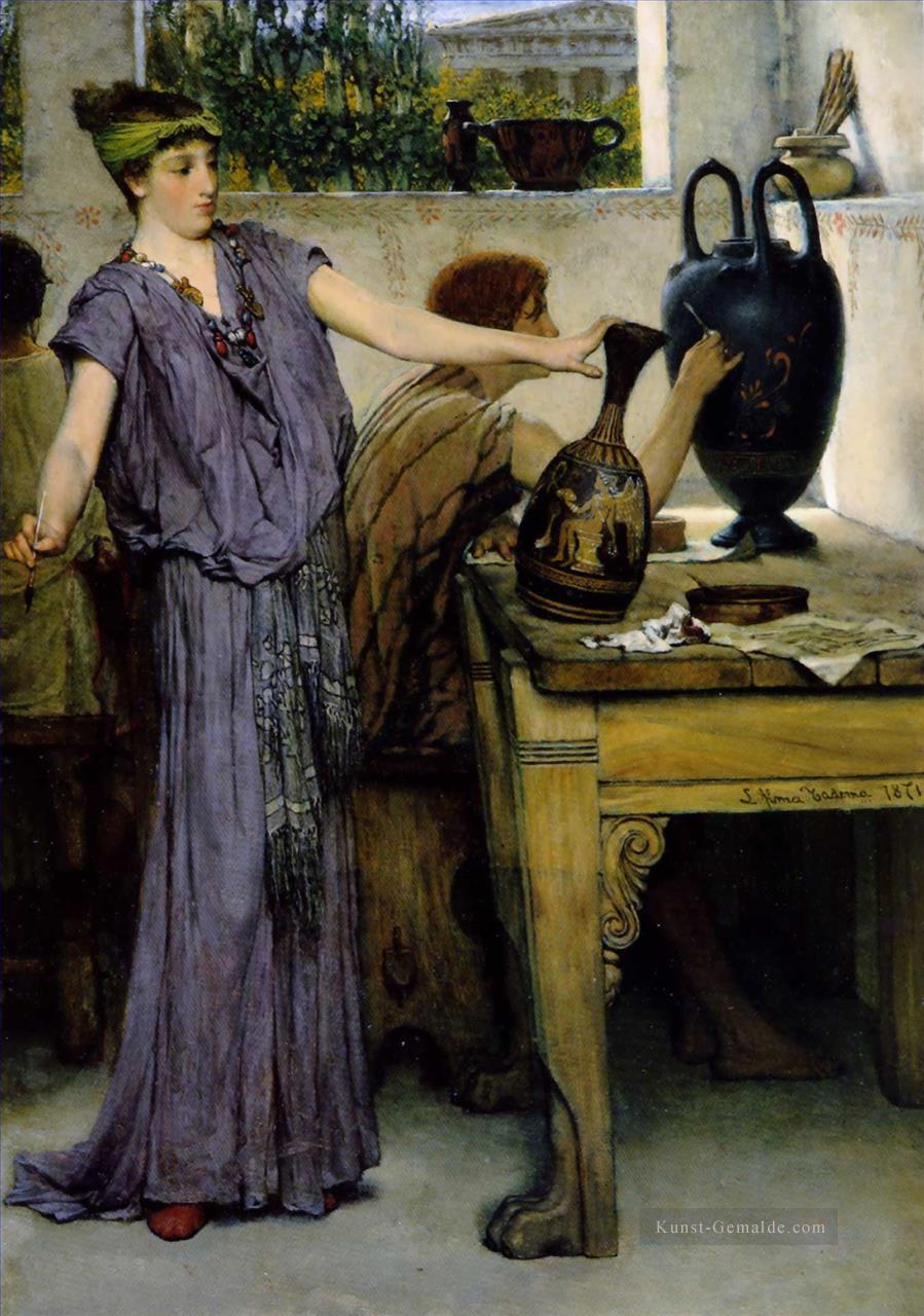 Keramikmalerei Romantische Sir Lawrence Alma Tadema Ölgemälde